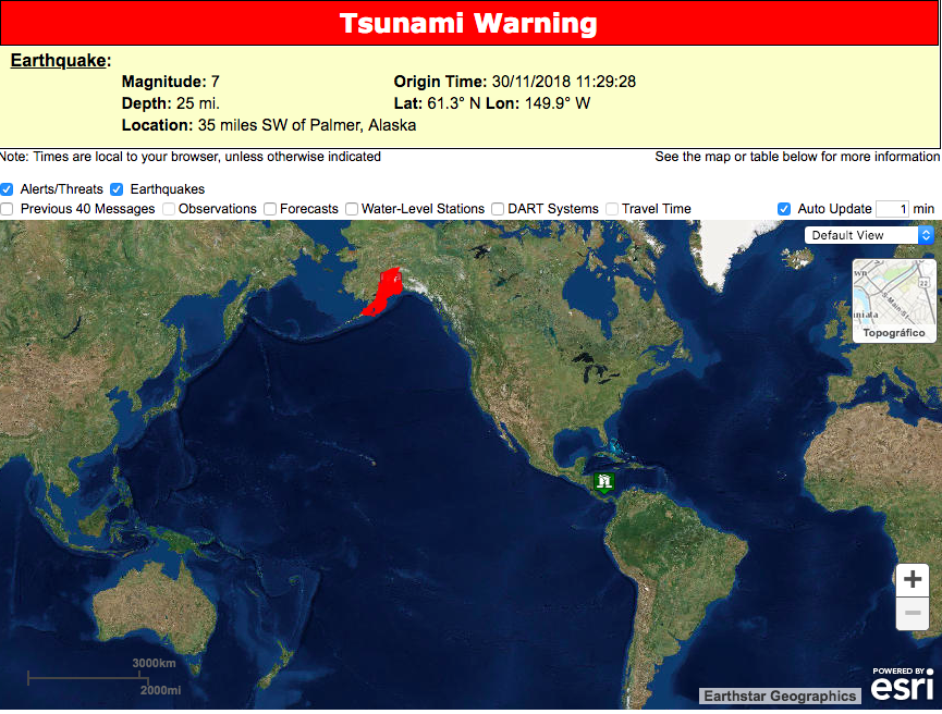 #Video Sismo 7.0 se registra en Alaska - alaska