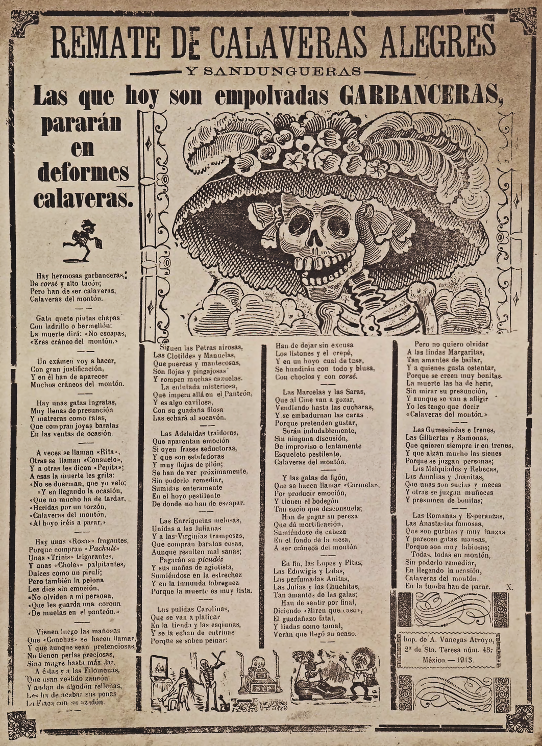 Los dos padres de La Catrina - calavera-garbancera