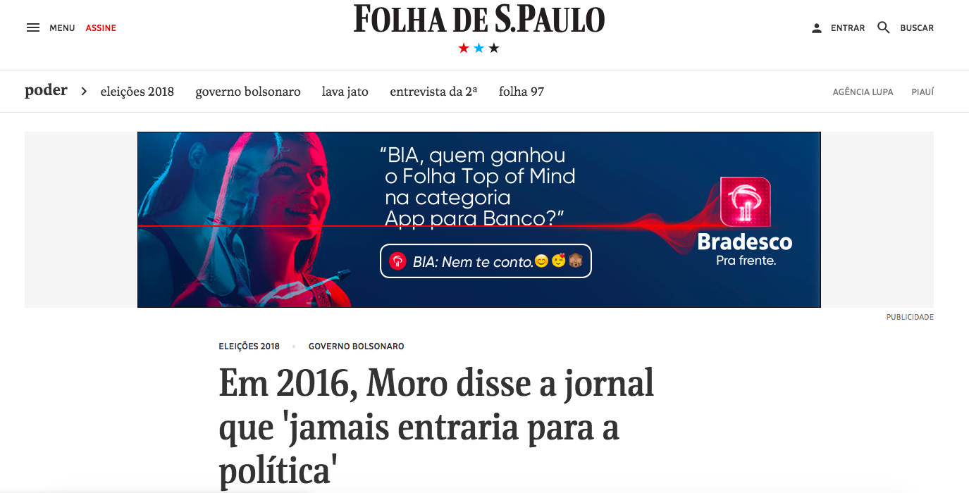 El juez del caso Lava Jato, Sérgio Moro, será ministro de Justicia con Bolsonaro - captura-de-pantalla-2018-11-01-a-las-124655