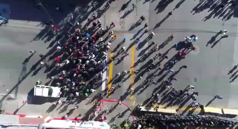 Protestan contra migrantes en Tijuana Protestan contra migrantes en Tijuana