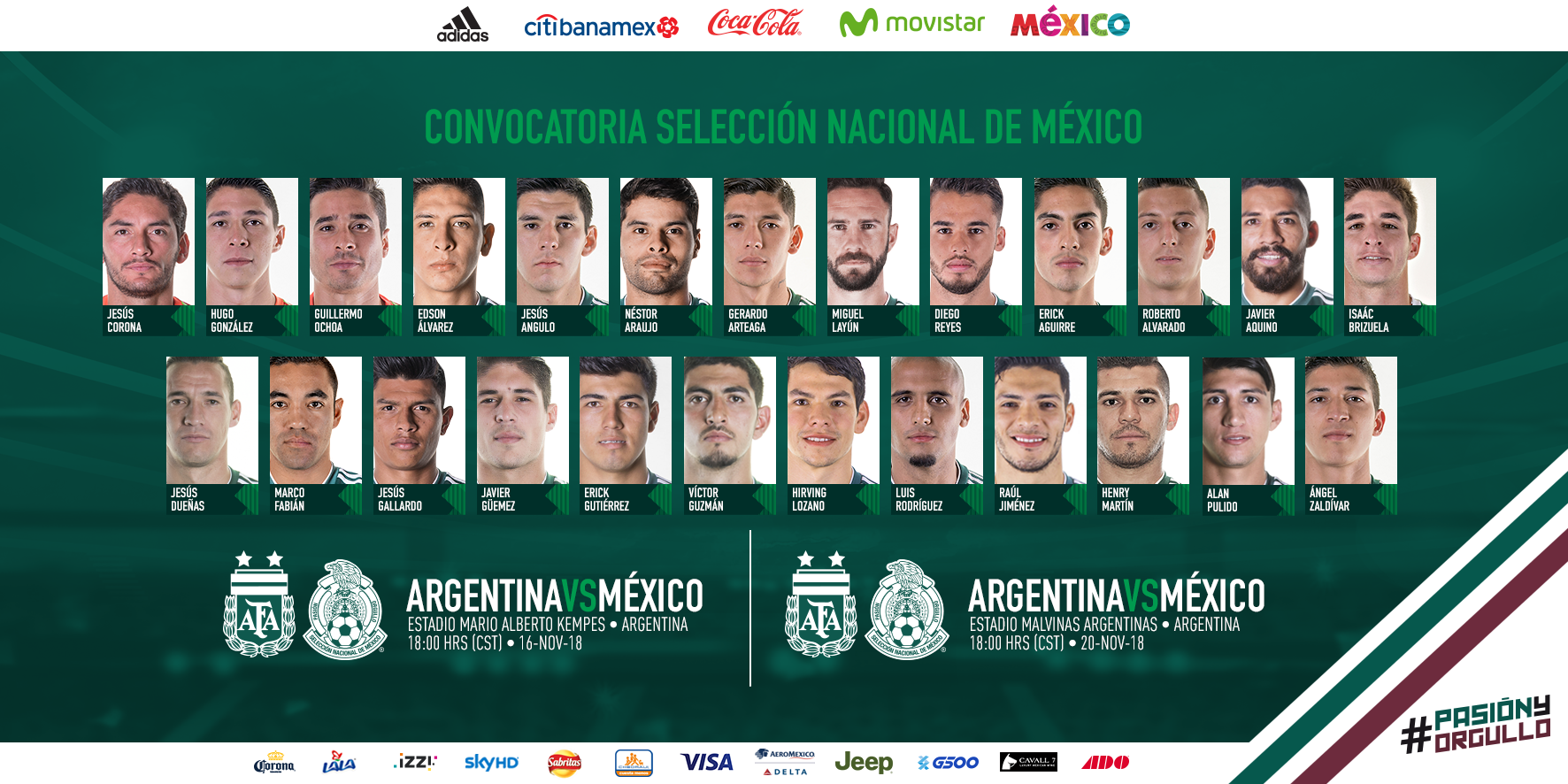 Convocados de México para enfrentar a Argentina - convocados-mexico-argentina