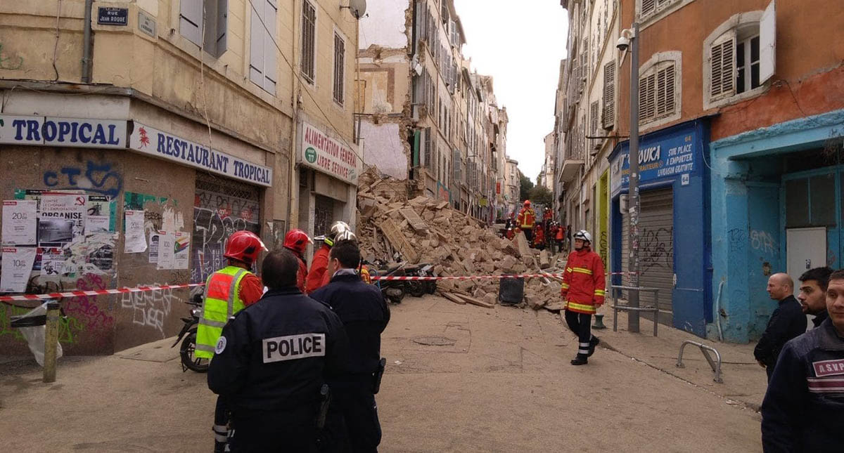 Colapsan dos edificios habitados en Marsella