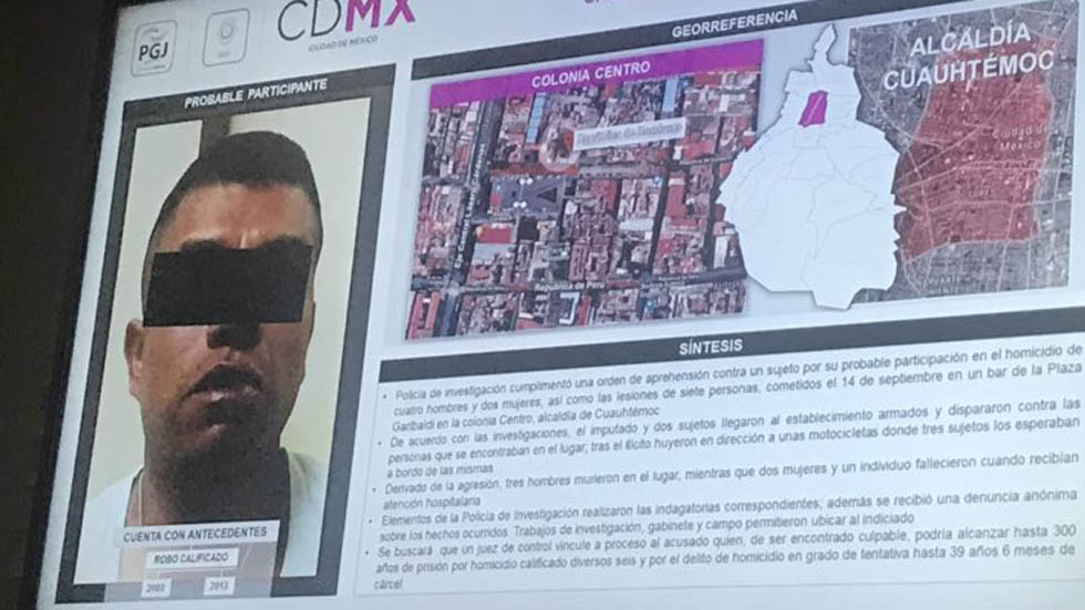 Detienen a “El Rata”, relacionado con balacera en Garibaldi Detienen a “El Rata”, relacionado con balacera en Garibaldi