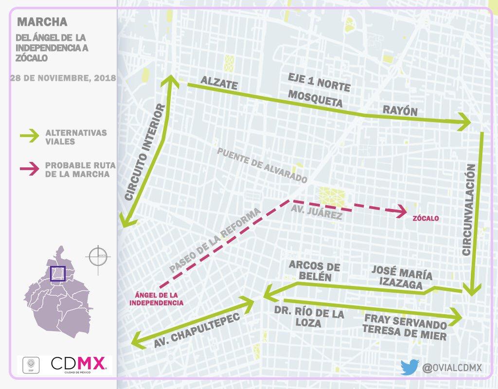 Manifestantes llegan al Zócalo - marcha-angel-zocalo