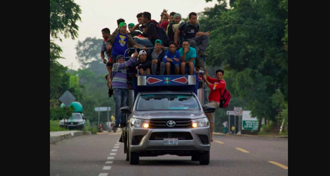 #Video Migrantes llegan de aventón a la Ciudad de México