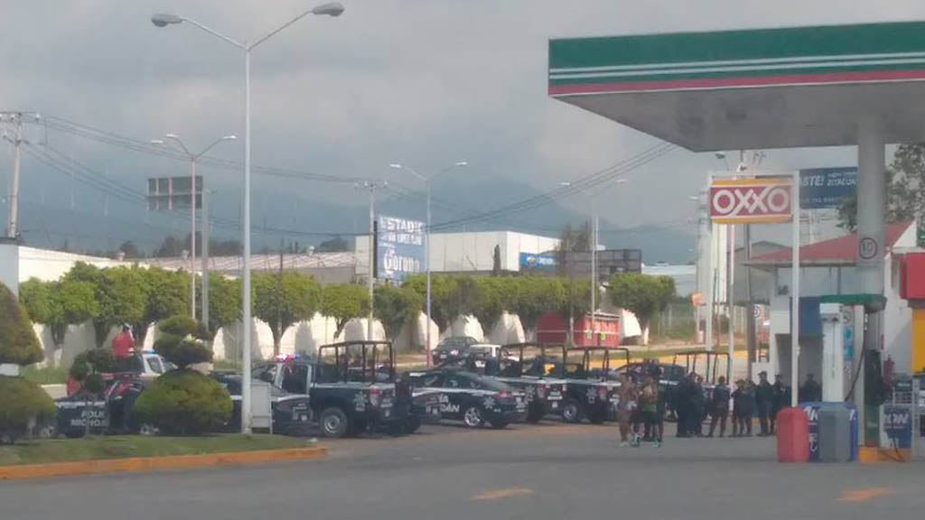 Queman vivas a cuatro personas en Zitácuaro - movilizacion-policiaca-en-la-zona-donde-ocurrio-el-linchamiento-en-zitacuaro