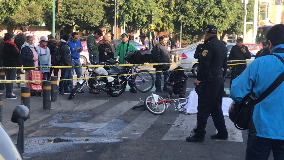 Muere ciclista atropellada en Cuauhtémoc