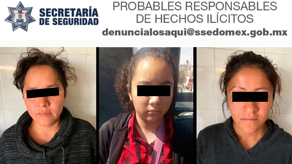 Detienen a mujeres tras asaltar tienda en Tecámac