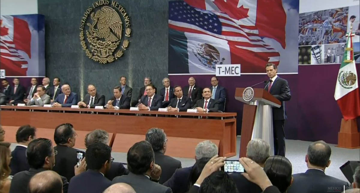 Peña Nieto se reúne con equipo negociador del T-MEC