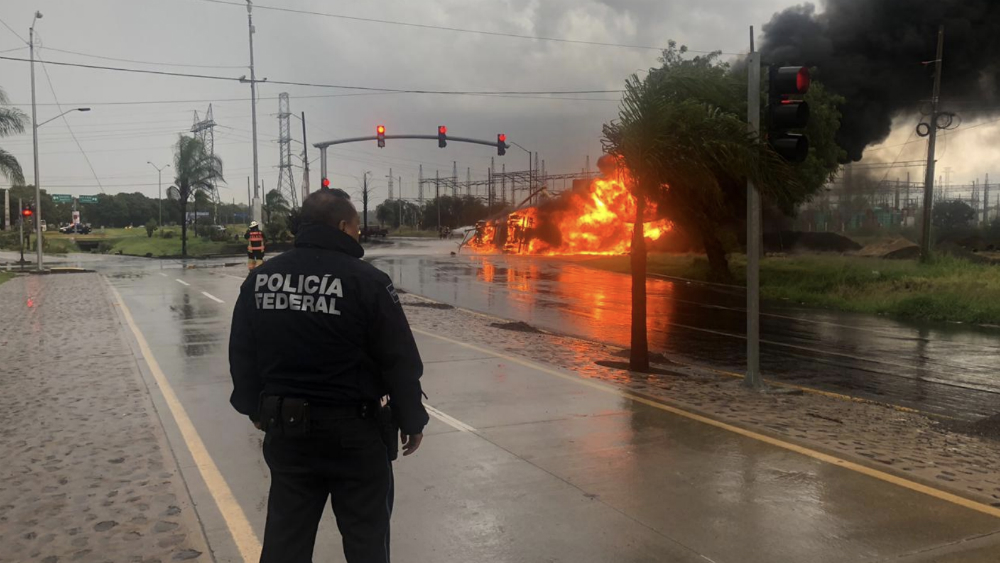 Explosión de pipa deja dos lesionados en Guanajuato