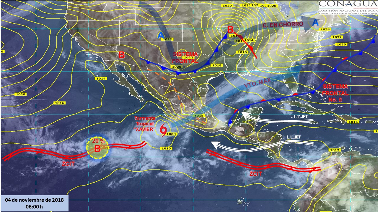 Tormenta tropical Xavier afectará el occidente del país - pronostico-4-de-noviembre-2