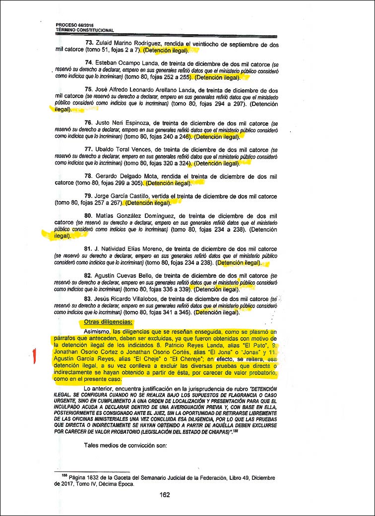 Desechó juez 83 declaraciones por tortura y detención ilegal en Caso Iguala - resolucion-ayotzinapa-3