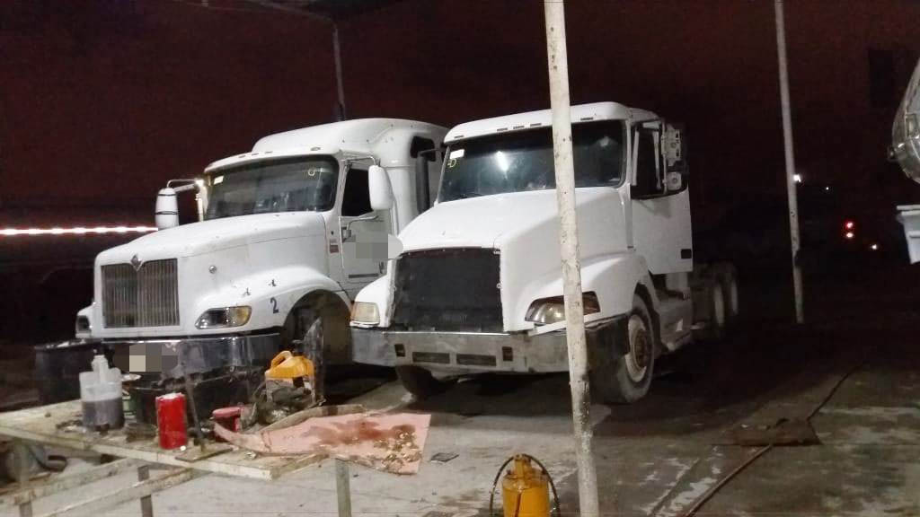 Aseguran combustible y vehículos en taller de Reynosa