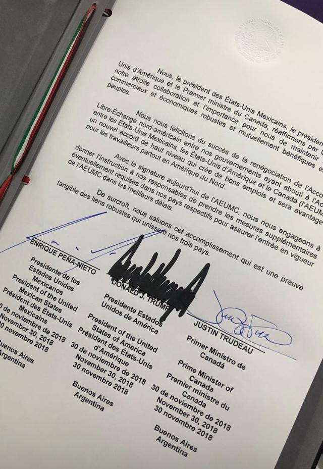 México, EE.UU. y Canadá firman el T-MEC - tmec-firmado