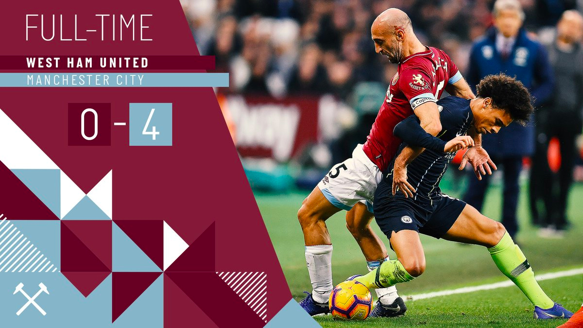 West Ham de ‘Chicharito’ pierde 4-0 contra Manchester City