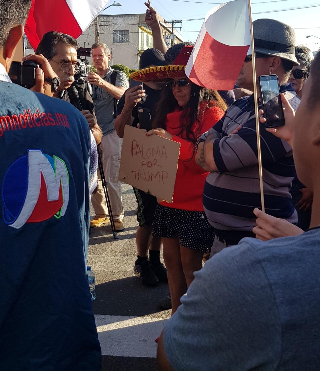 Protestan contra migrantes centroamericanos en Tijuana