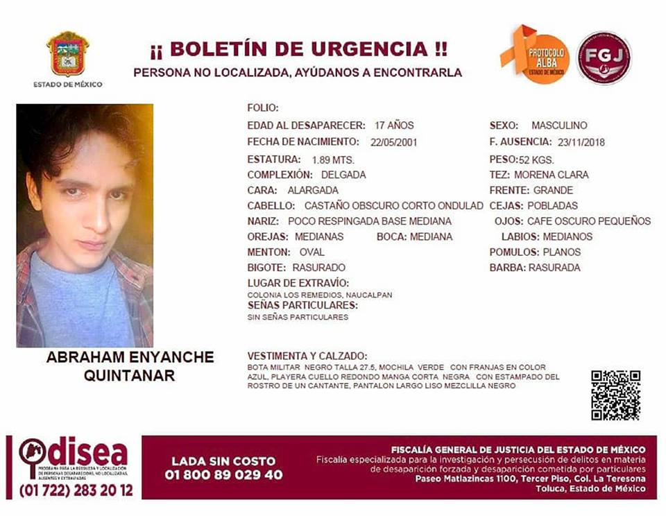 CCH confirma muerte de alumno en Naucalpan - abraham-enyanche-quintanar-2