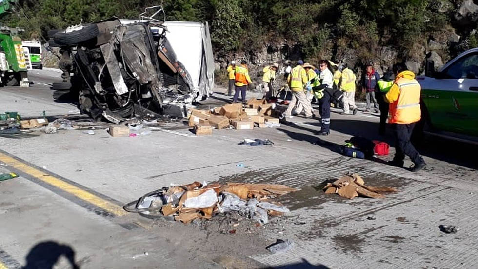 Cierre total en la Autopista México-Puebla por accidentes