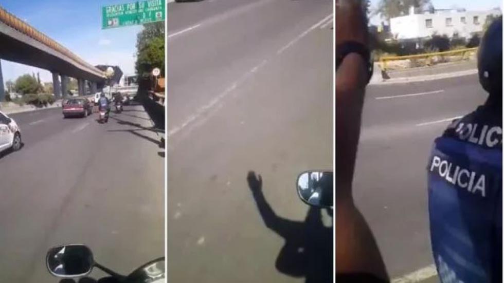 #Video Pareja de motociclistas agrede a policías en la CDMX