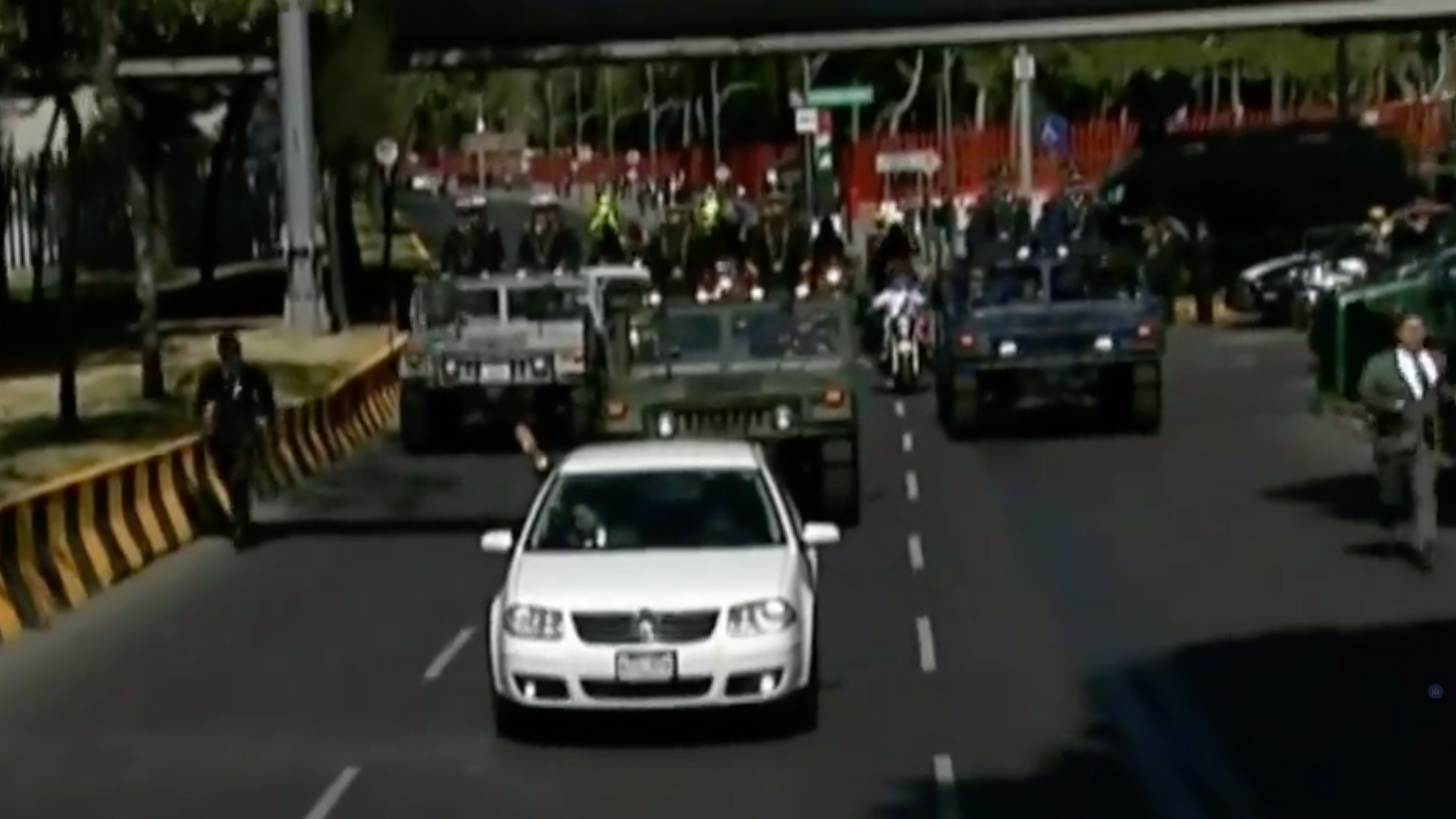 Presidente López Obrador llega a Palacio Nacional