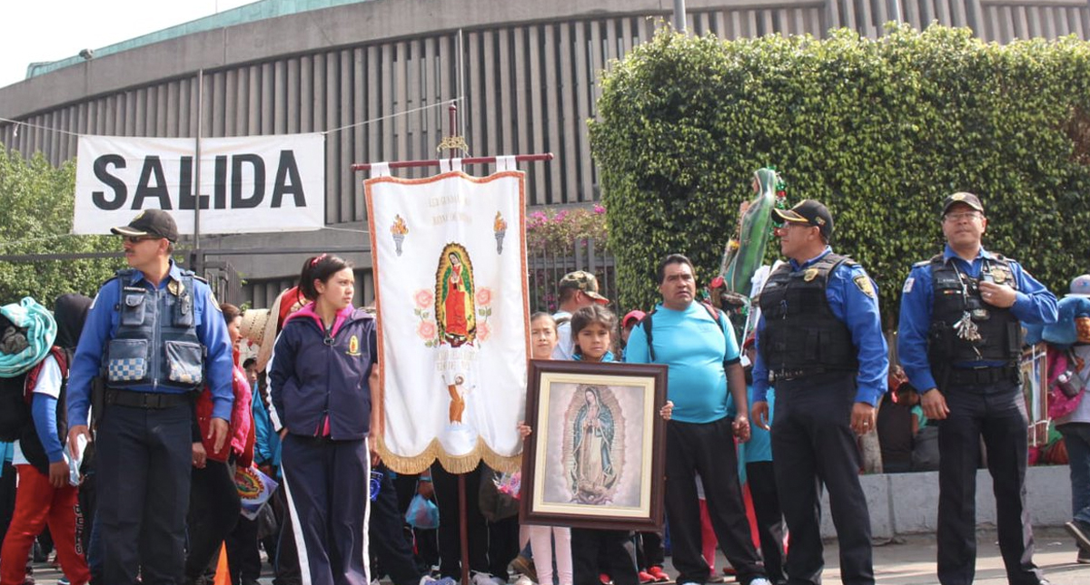 Vigilan inmediaciones de la Basílica de Guadalupe ante arribo de peregrinos