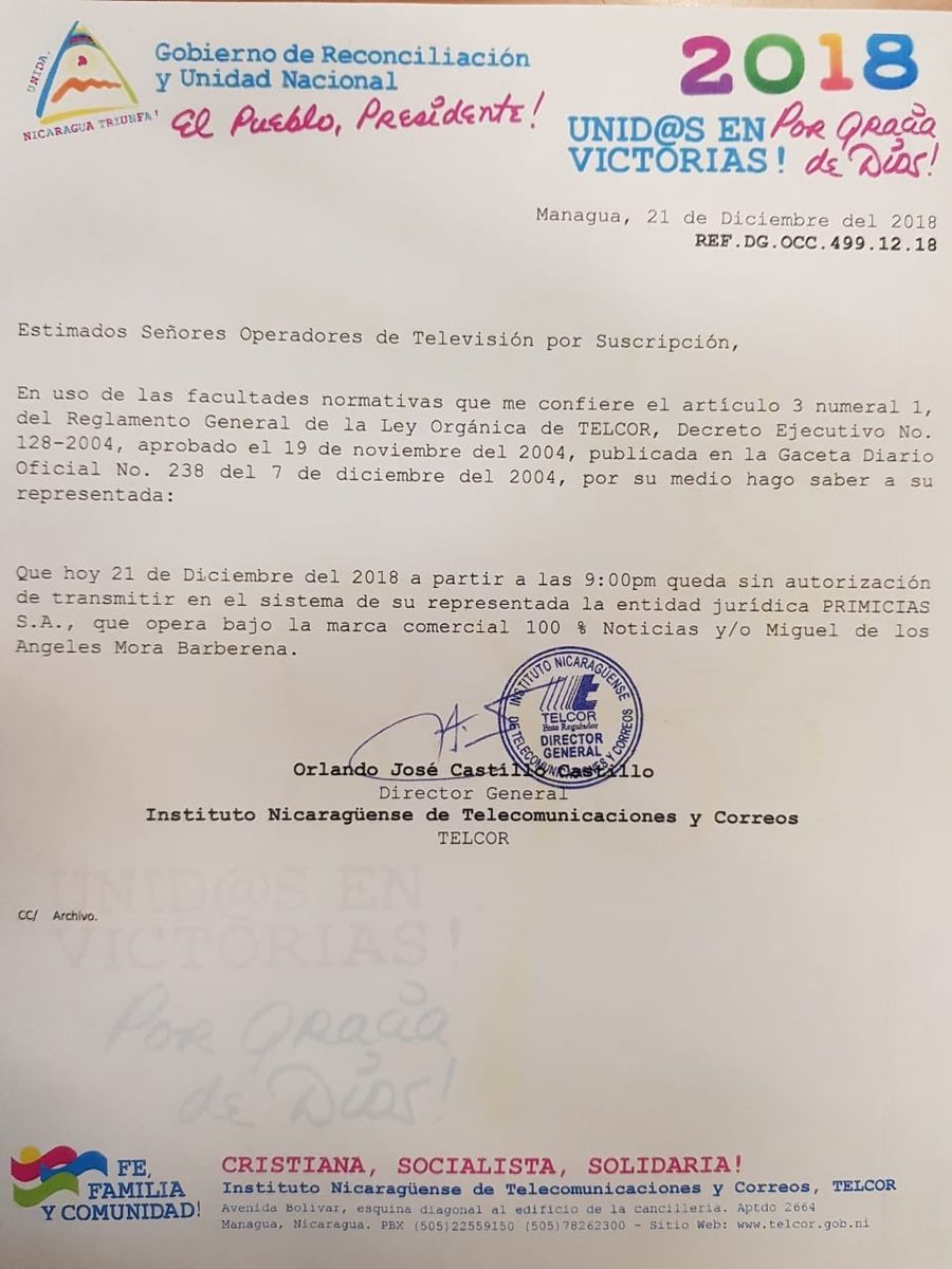 Allanan televisora opositora en Nicaragua y detienen al director - canal-100-por-ciento-noticias-nicaragua