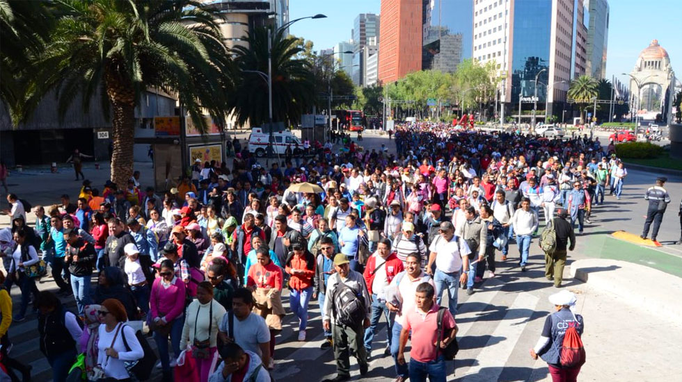 CNTE marcha en la Ciudad de México