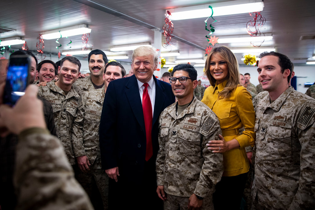 Donald Trump visita a los soldados en Irak - donald-trump-irak