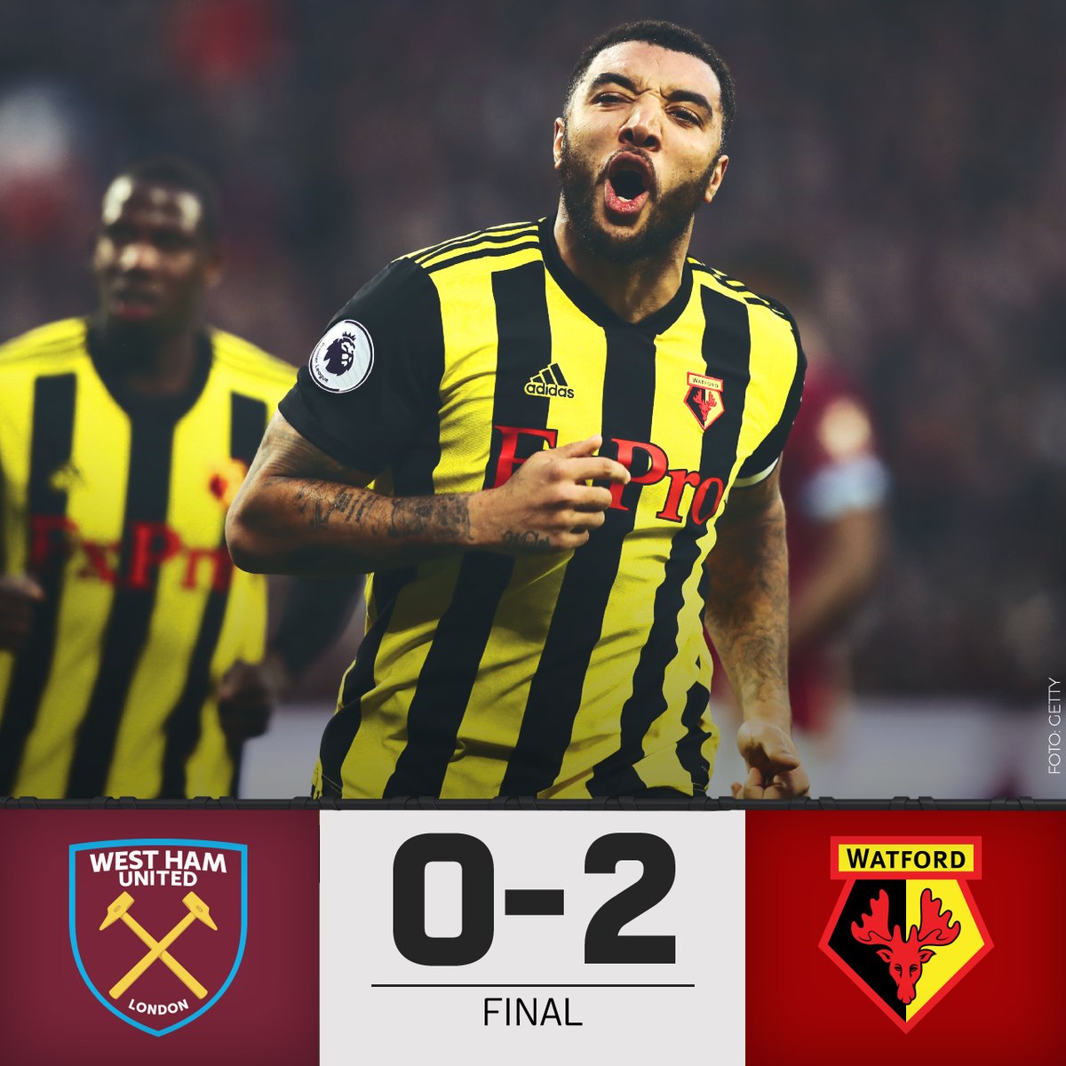West Ham con un “Chicharito” sin puntería pierde 2-0 contra Watford - dvcrdmcwoaa5cdz