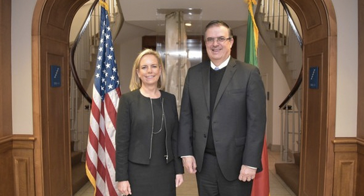 Ebrard se reúne con Kirstjen Nielsen en Washington