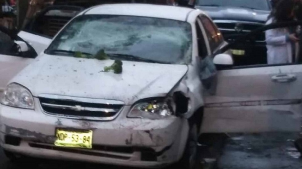 Asesinan a automovilista en La Merced - el-auto-en-el-que-viajaba-la-victima-fue-vandalizado