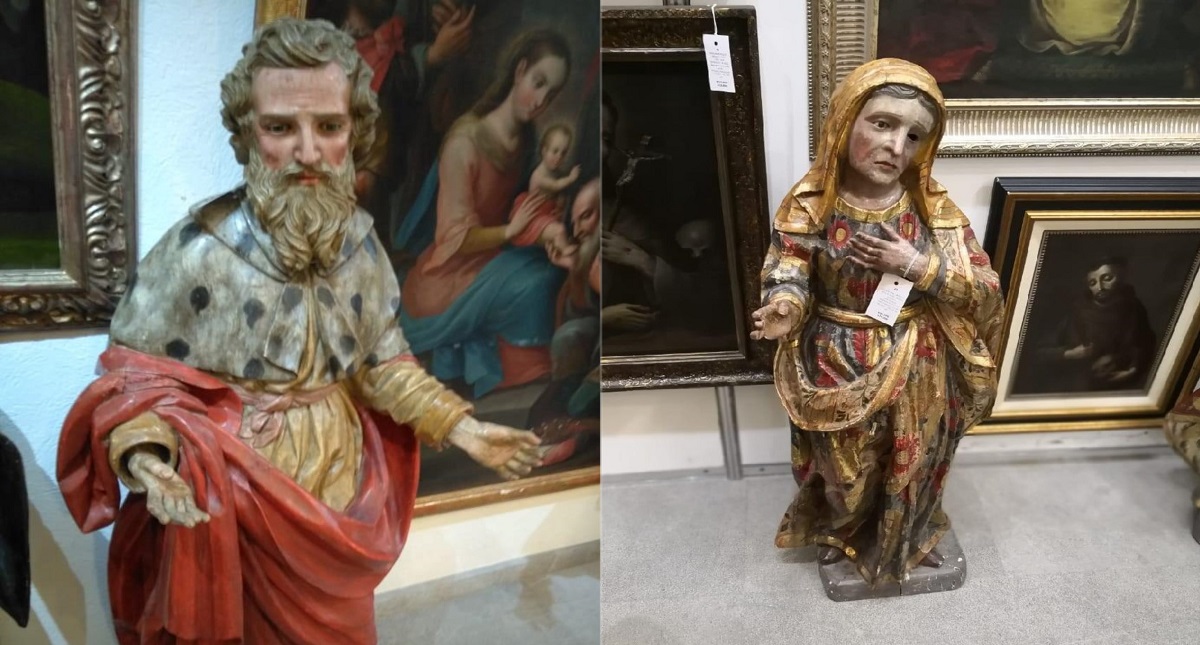Recuperan en CDMX arte sacro robado en Puebla hace 17 años - esculturas-de-arte-sacro-robadas