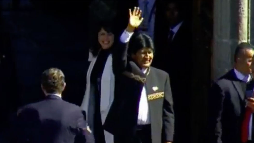 Presidente López Obrador come en Palacio Nacional con jefes de Estado - evo-morales