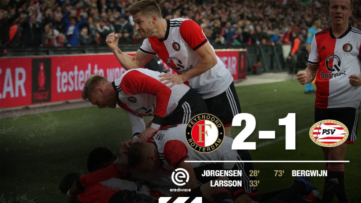 El PSV pierde el invicto ante el Feyenoord