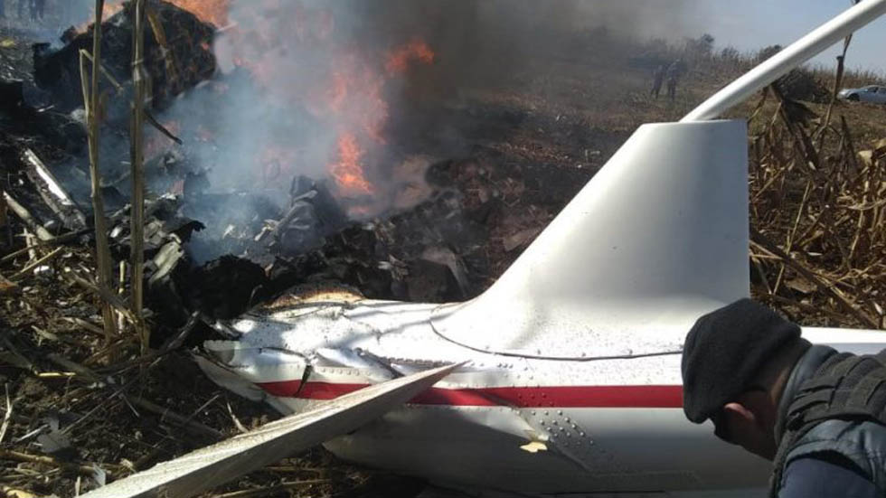 Detienen en CDMX a mujer por muerte de Martha Érika Alonso y Rafael Moreno Valle - helicoptero-estrellado