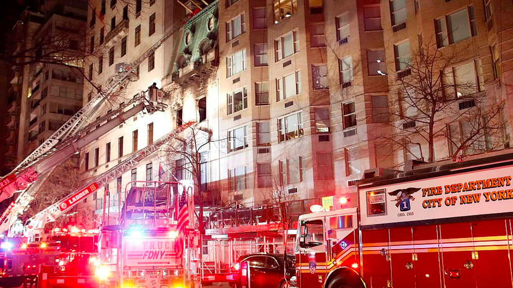 #Video Incendio en mansión de Nueva York