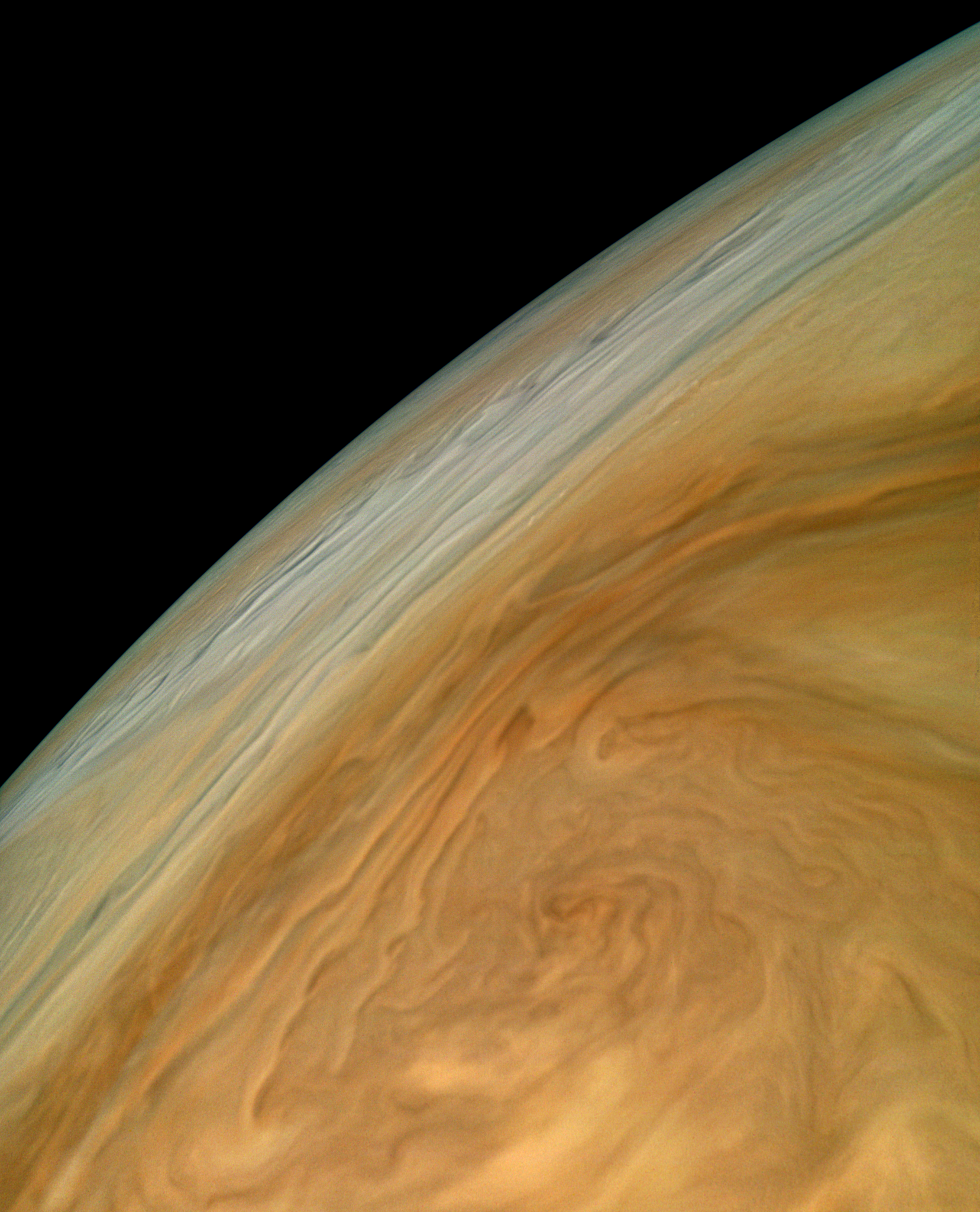 NASA revela fotografía más cercana a Júpiter - jupiter-nubes-jovianas