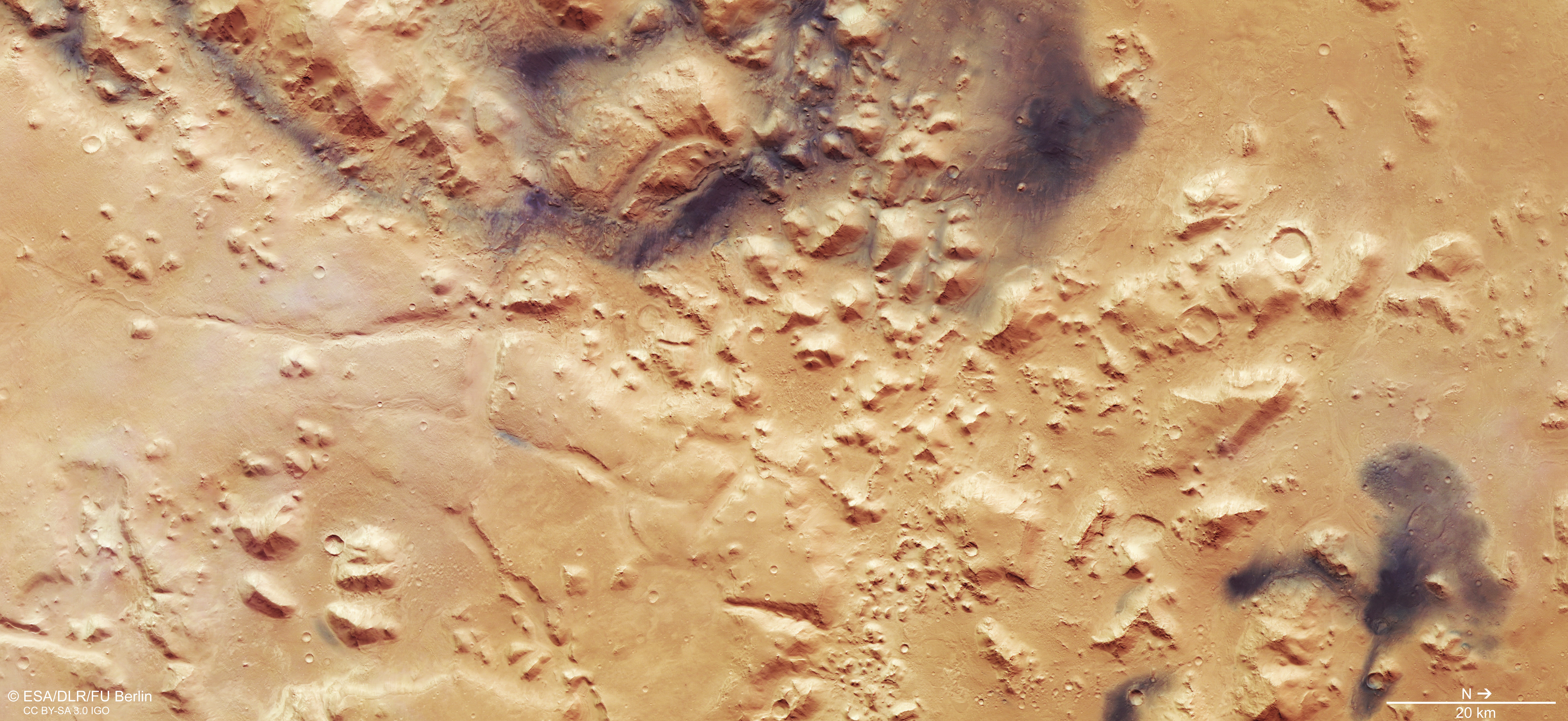 Fotografía de Marte revela parte de su pasado - mars-express-view-of-nili-fossae