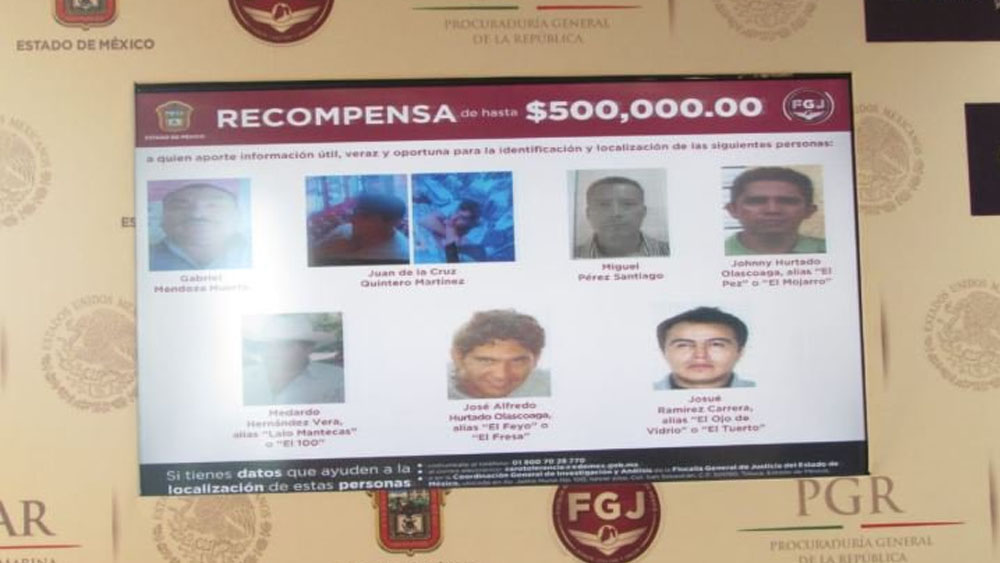 Ofrecen recompensa por los 47 delincuentes más buscados en Edomex