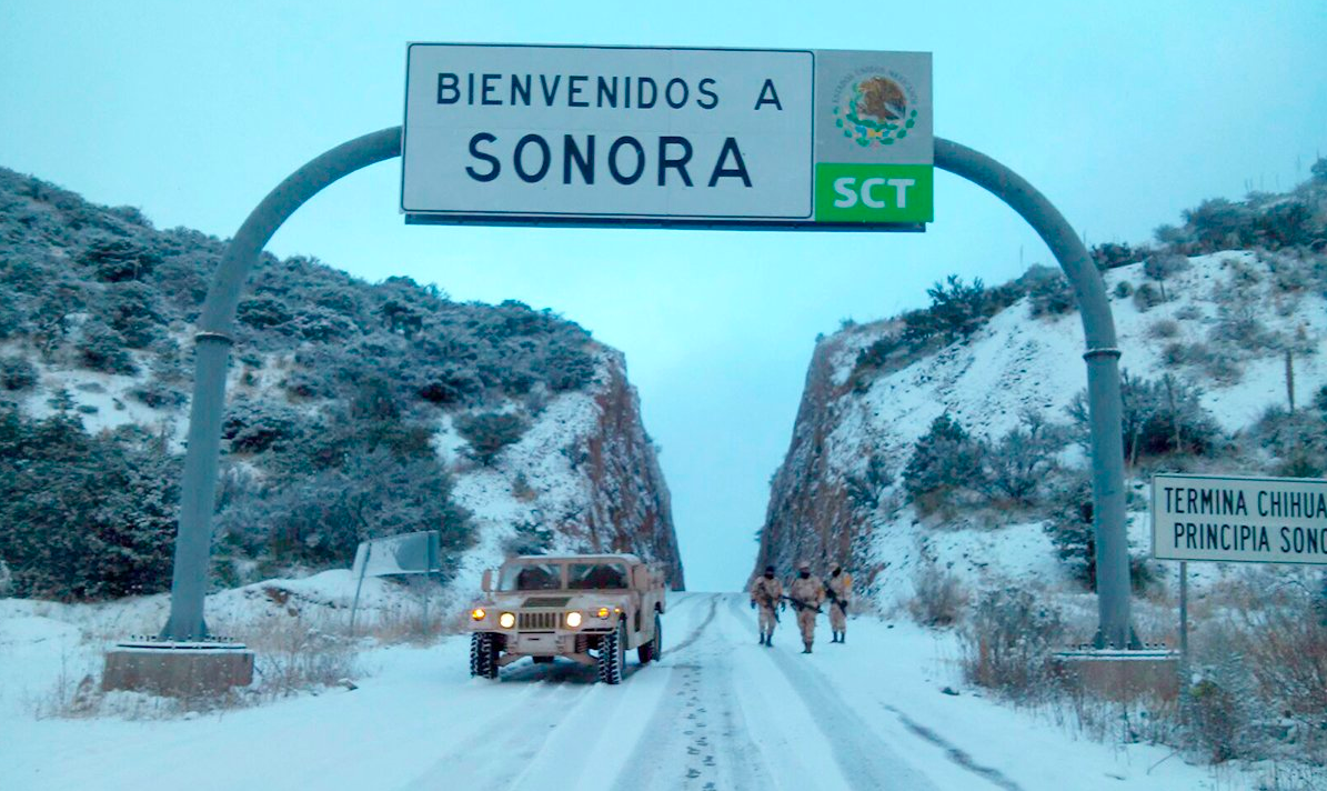 Frente frío 20 provoca nevadas en Chihuahua y Sonora