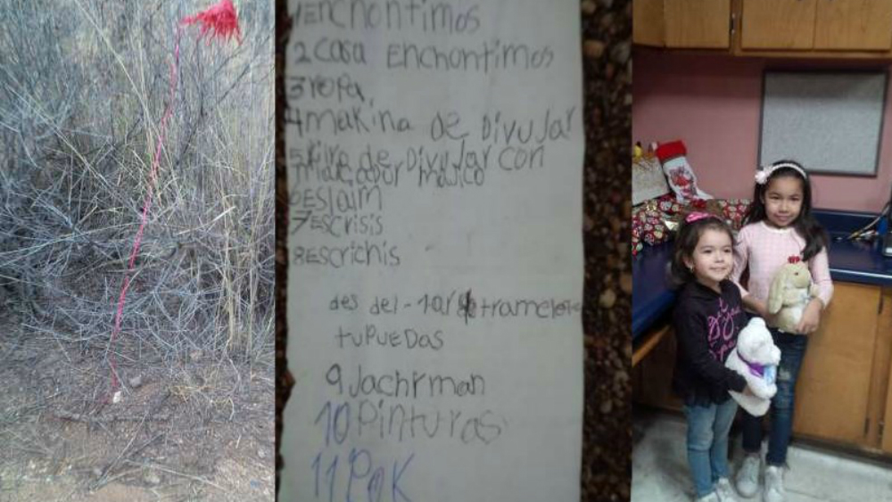 Pareja cumple deseos de niña mexicana tras encontrar su lista de Navidad