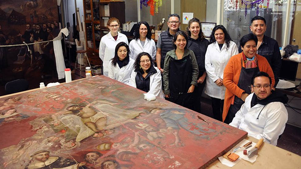 Restauran lienzo fragmentado durante el sismo de 2017