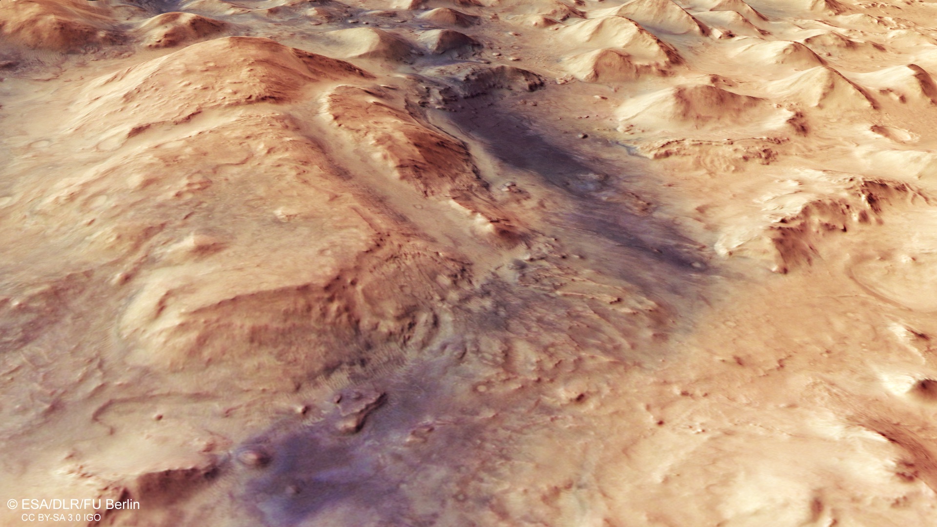Fotografía de Marte revela parte de su pasado - perspective-view-of-nili-fossae
