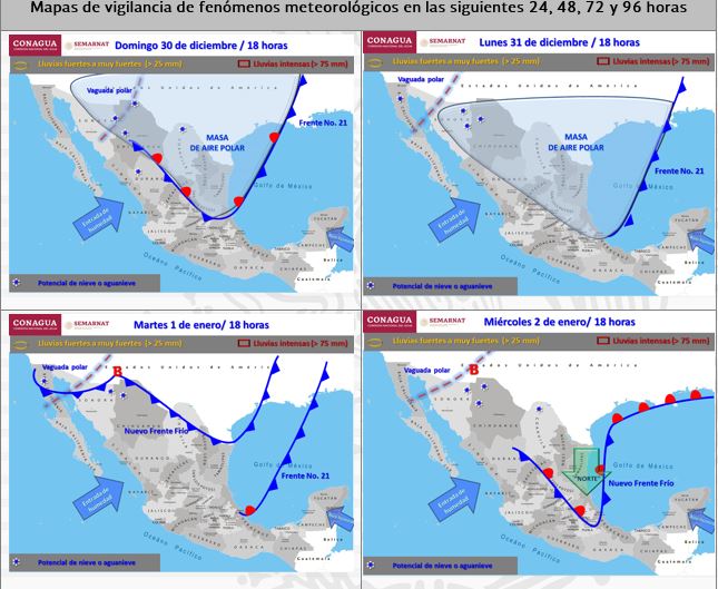 Continuará el ambiente muy frío en el norte de México - pronostico-3012