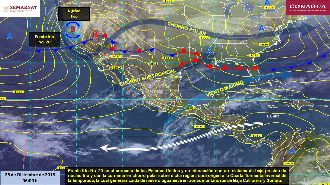 Frente frío 20 provocará ambiente gélido en el noreste del país - pronostico-del-tiempo-25-dic