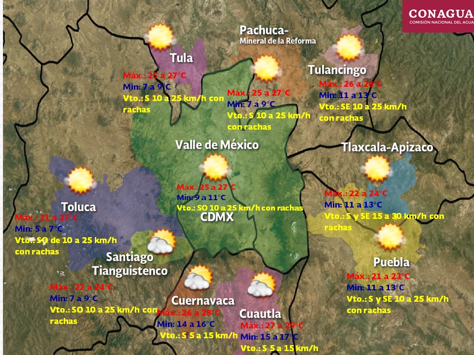 Ambiente estable y seco dominará en gran parte del país - pronostico-domingo-2-3