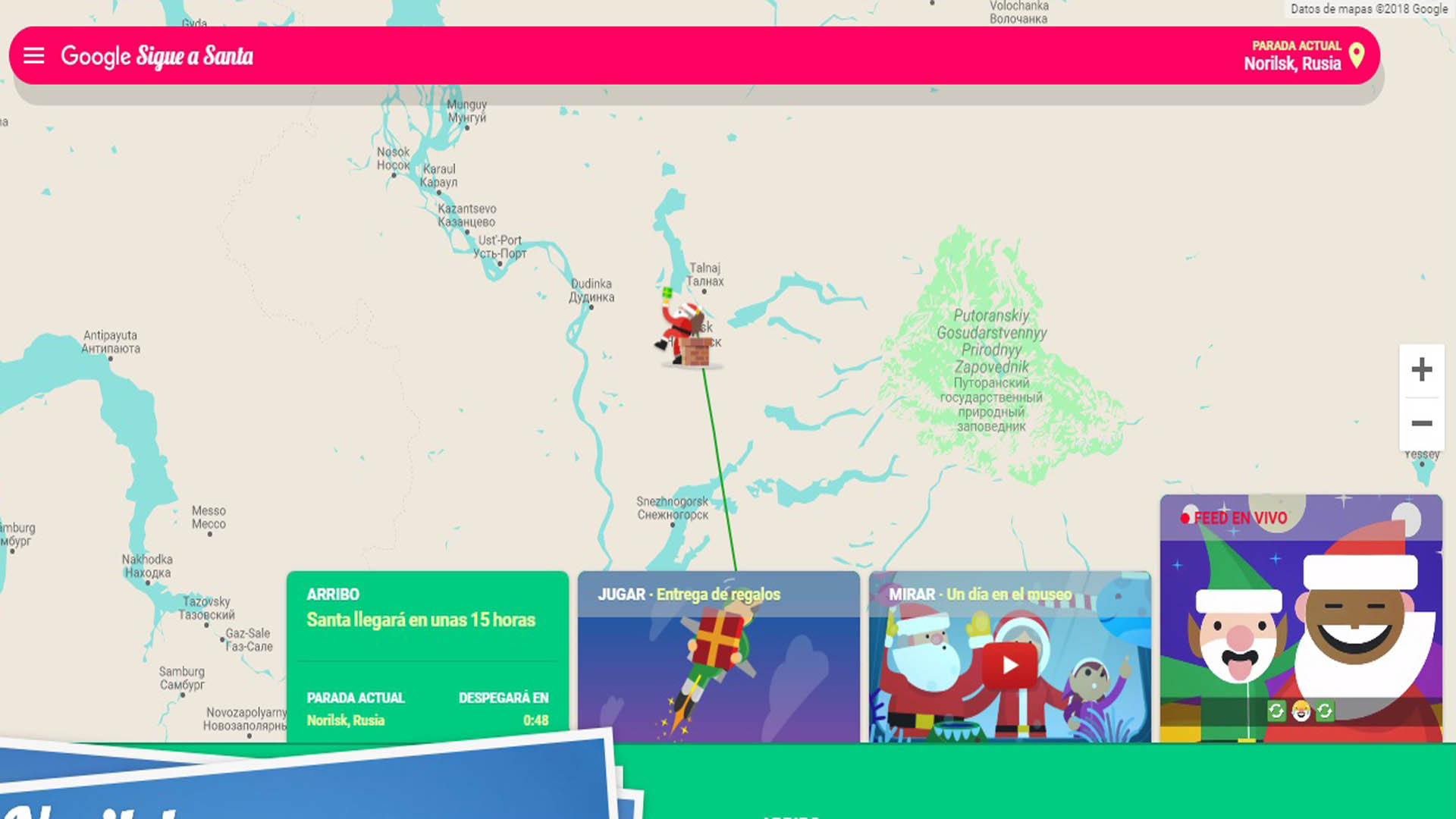 Sigue la ruta de Santa Claus con Google