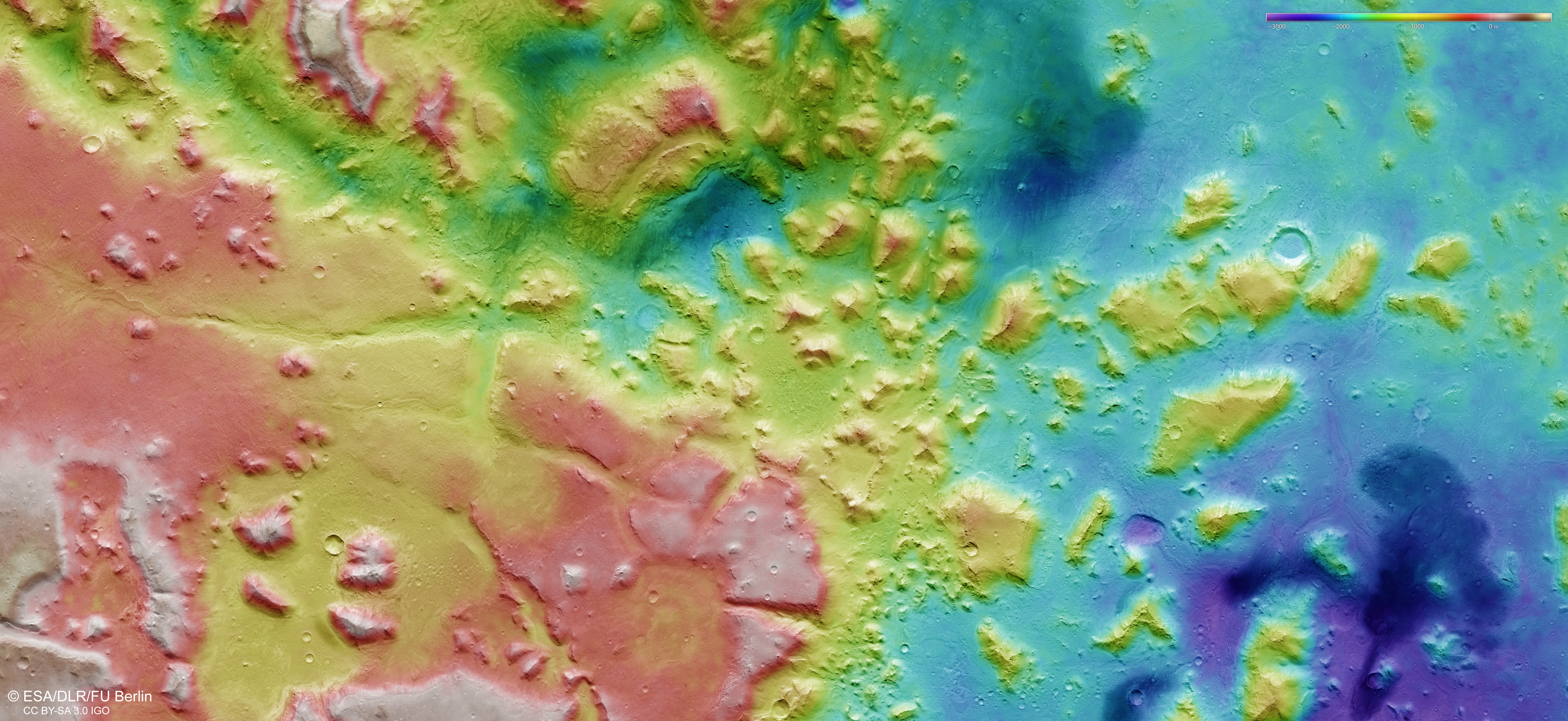 Fotografía de Marte revela parte de su pasado - topography-of-nili-fossae