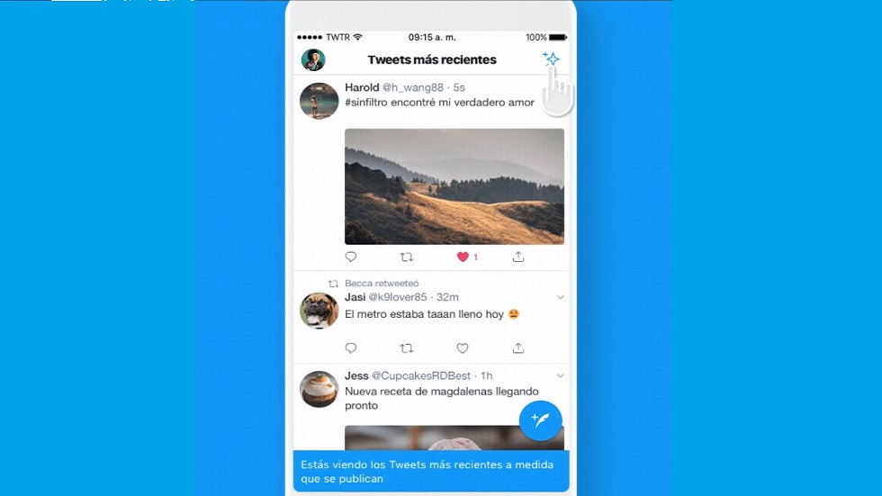 Twitter regresa tuits en orden cronológico