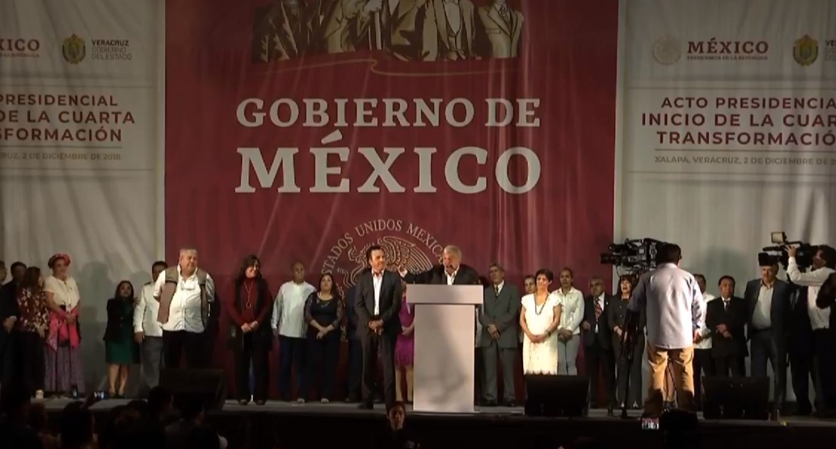 AMLO inicia mitin en Veracruz